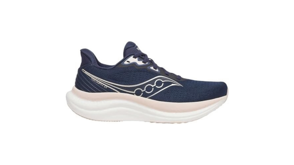 Saucony Triumph 23 homme noire, une chaussure running pour coureur lourd dotée de l'amorti résistant PWRRUN+