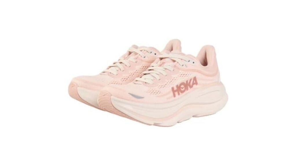 Hoka Bondi 9 rose femme, la nouvelle référence de chaussure running pour coureur lourd avec amorti maximal