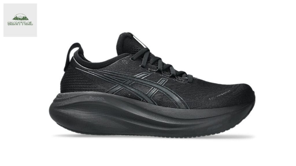 Paire de ASICS Gel-Nimbus 27 coloris Triple Black (noir intégral)